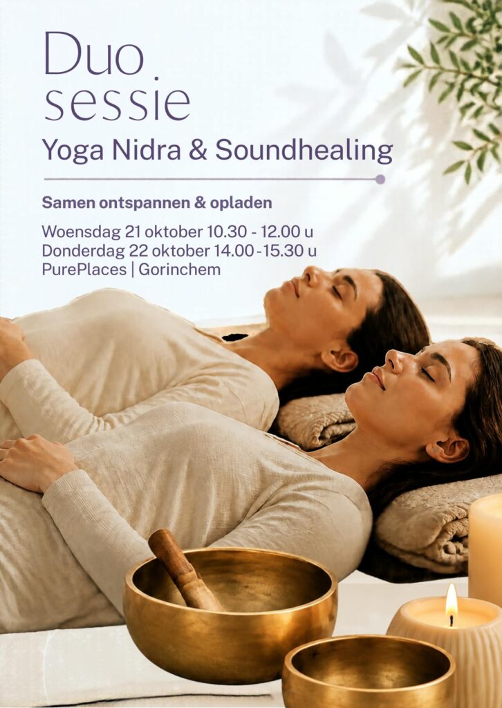 Duo sessie yoga nidra & soundhealing – samen ontspannen en opladen in Gorinchem